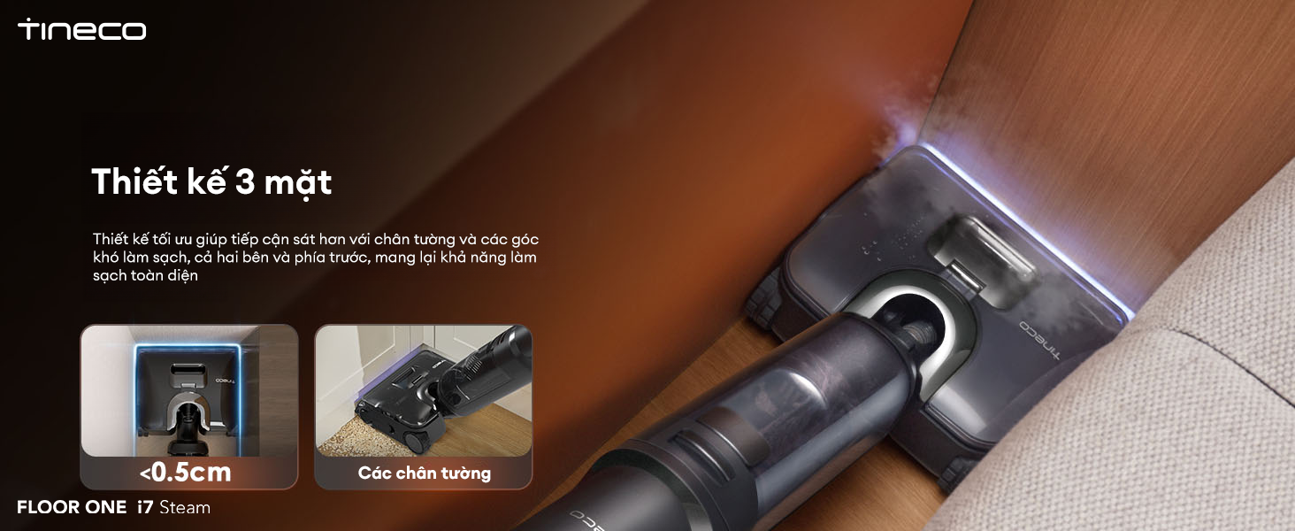 Máy hút bụi lau sàn khô ướt Tineco Floor One i7 Steam 